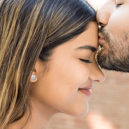 Moissanite Diamond Stud Earrings for Women Men S925 Sterling Silver for Wife Girlfriend Mom 18K Gold Gifts for Her Daughter Sisters Friends on Birthday Anniversary Wedding Marriage2