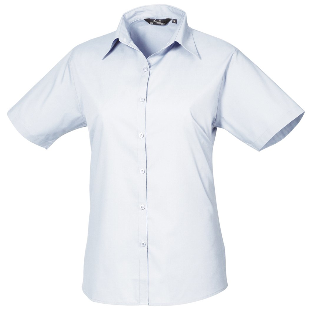 Premier Ladies Short Sleeve Poplin Blouse Blouse Femme (Lot de 1)