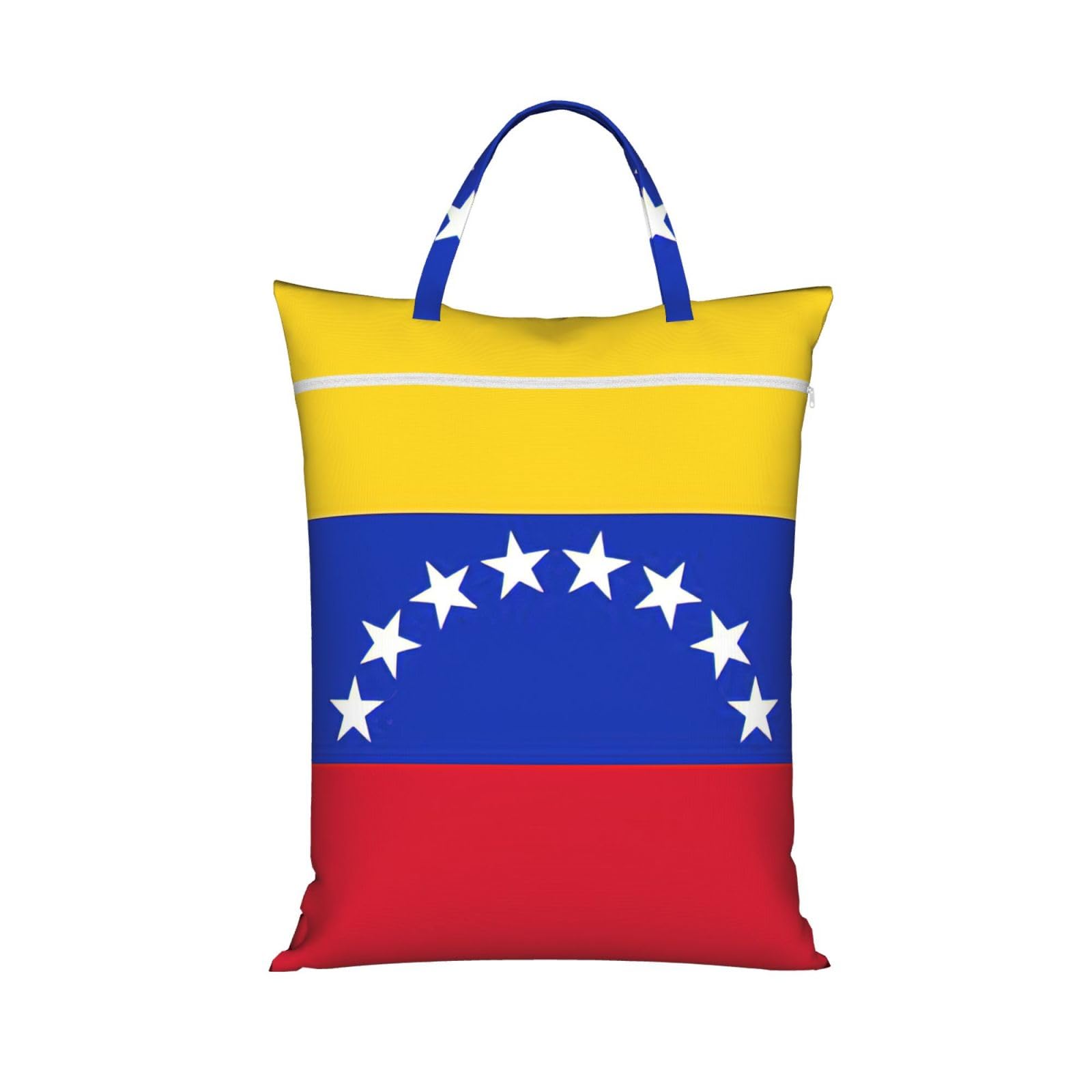 Pphgut 1 Pc Flag Of Venezuela Print Travel Laundry Bag Portable Dirt Clothes Bags Daily Hiking Camping Vacation
