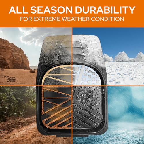 Image of CONTINENTAL [Duramat] Universal Driver Side Car Mat only- Premium Waterproof Car Floor Mats for All Cars, All-Weather Protection Car Foot Mats with Anti-Slip Design (Pack of 1,Black)