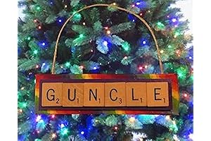 GUNCLE Lesbian Bisexual Transgender Letters Tiles Gay Uncle Christmas Ornament