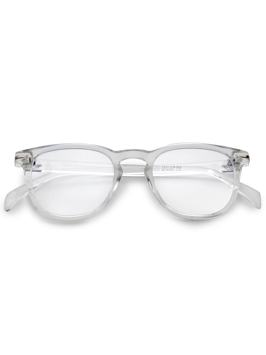 HASHTAG EYEWEAR Blue Light Blocking Glasses Square Eyeglasses for Eye Protection | Sunglasses For Men & Women | Eyeglasses For Anti-blue & Anti eyestrain | Small (Tranparent, Small) 2