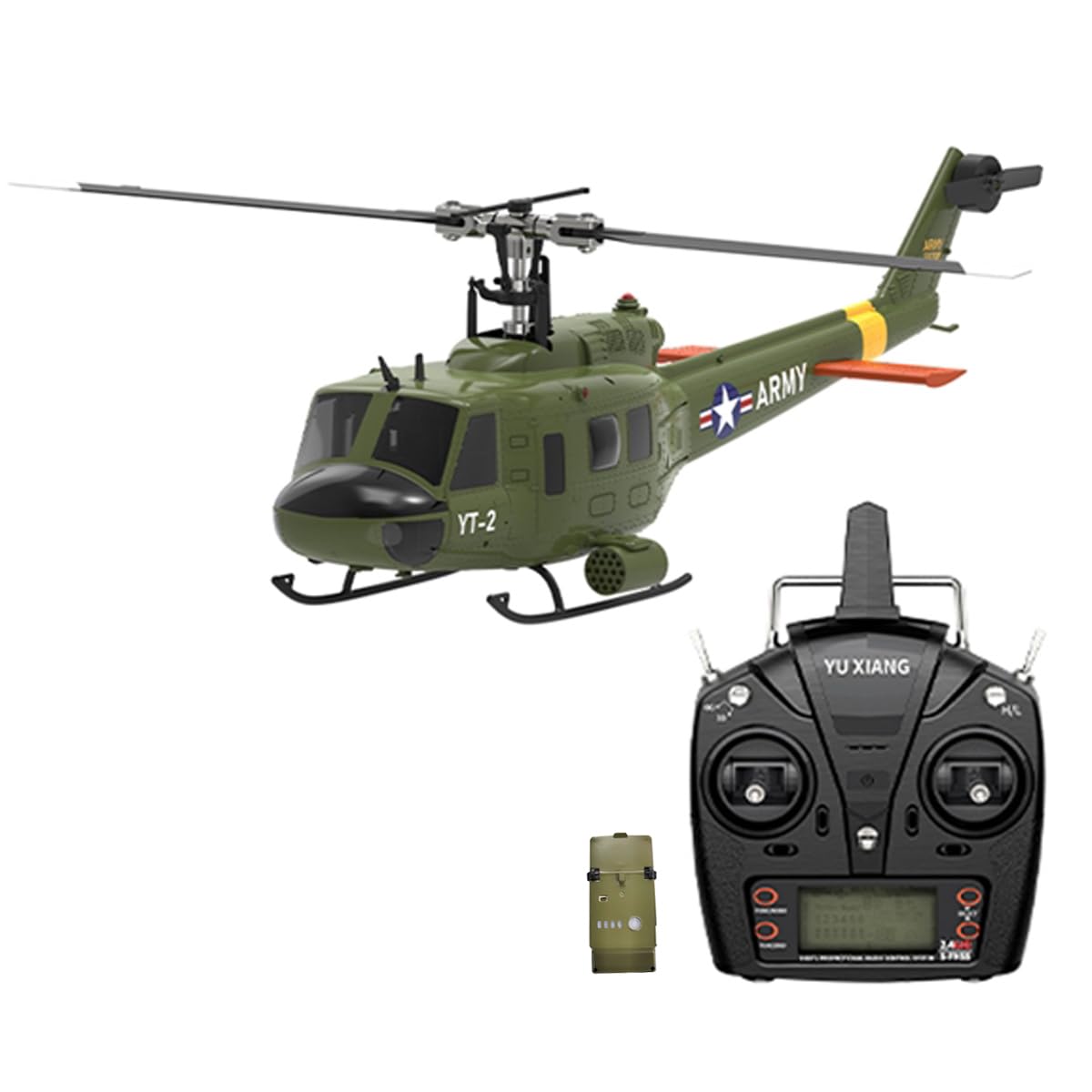 YU XIANG F07-V - Modellino di elicottero radiocomandato UH-1 in scala 1:34