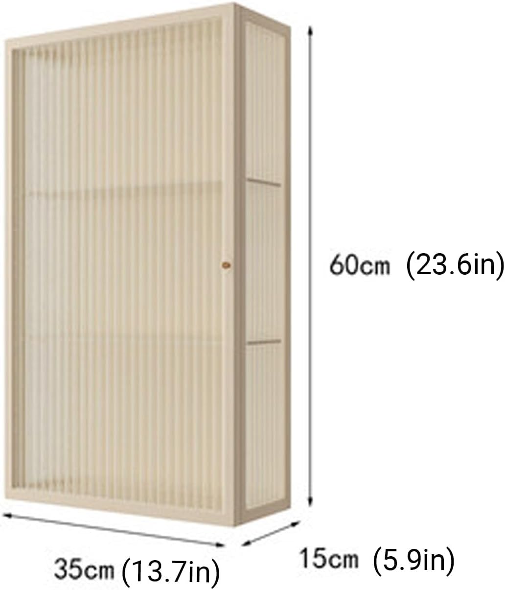 Wall Cabinet with Doors, Kitchen Walls Cabinets Storage, Kitchens Walles Cabinetes with Doors, Wall Mounted Glass Door Cabinet for Bathroom, Living Room, Bedroom, Black,Off-White-Singlecabi