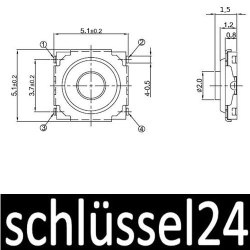 Elpohl - 1 x chiave pulsante Renault Laguna Espace...