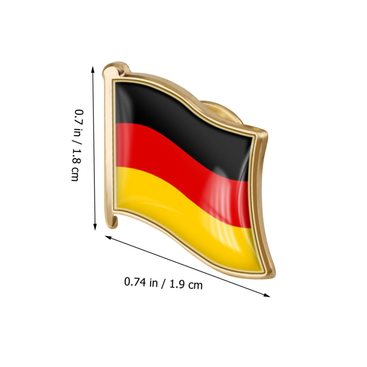 FOMIYES Deutschland Flagge Anstecknadel für Männer Metallbrosche mit Deutscher Fahne Dekorativer Pin für Anzüge Hüte Souvenir