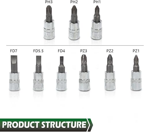 Miniatura 6 de GRAND ORANGE Juego de herramientas de zócalo de combinación de llave de trinquete de 1/4 "Herramienta de reparación de automóviles