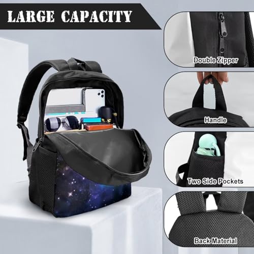 Sac à dos d'école grande capacité chaqlin Galaxy Wolf fille garçon