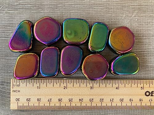 Image of 1 /2 LB Rainbow Magnetic Hematite Tumbled Stones - Polished Natural Gemstone for Healing Crystals