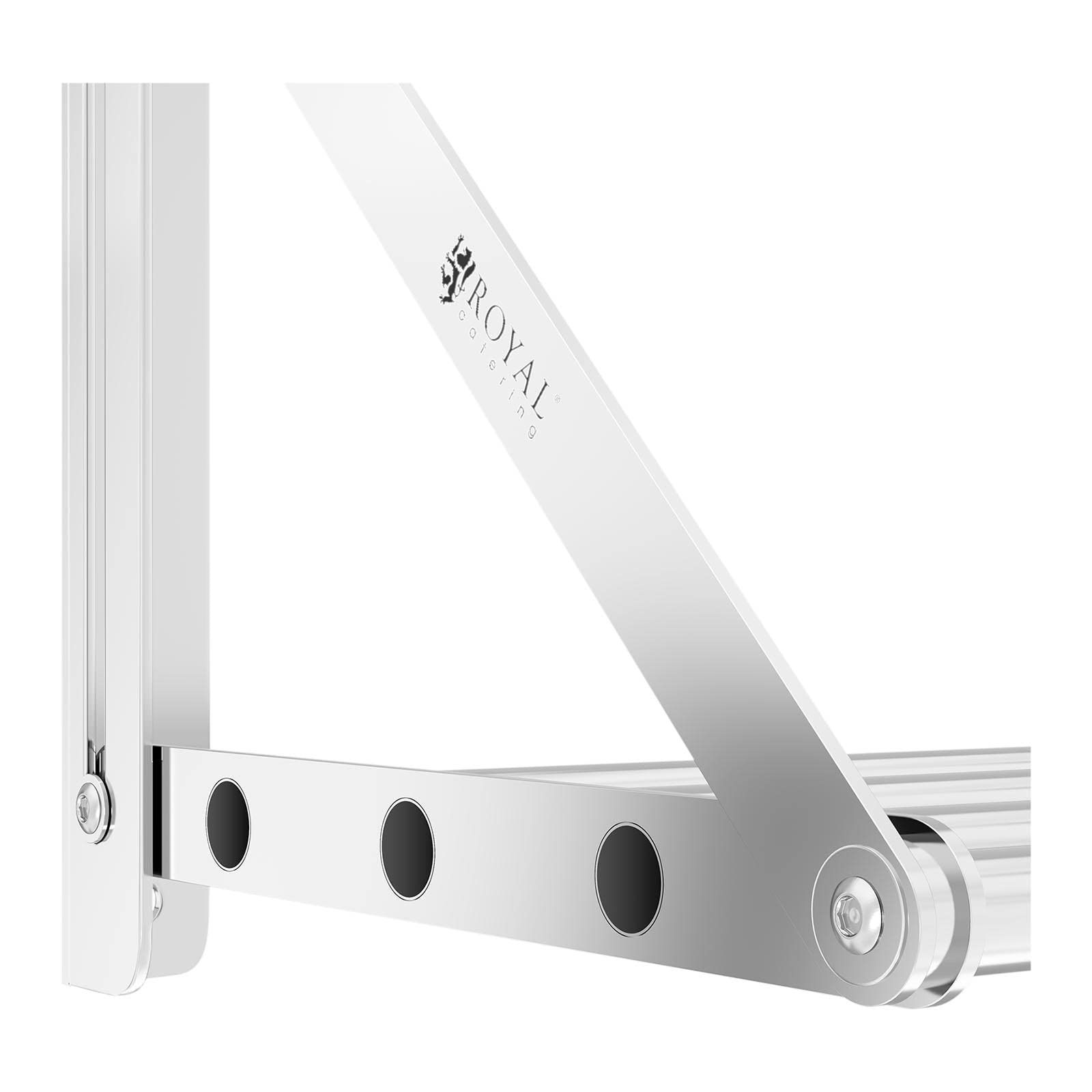 Royal Catering RC-TFWH100X30 Estante de pared - plegable - diseño con barras - 100 x 30 cm - 40 kg - acero inoxidable