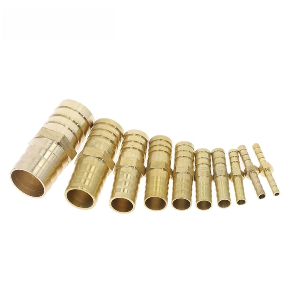 Raccord droit en laiton pour tuyau d'arrosage, embout cannelé égal, diamètres 4 mm, 5 mm, 6 mm, 8 mm, 10 mm, 12 mm, 16 mm, 19 mm et 25 mm, adaptateur/