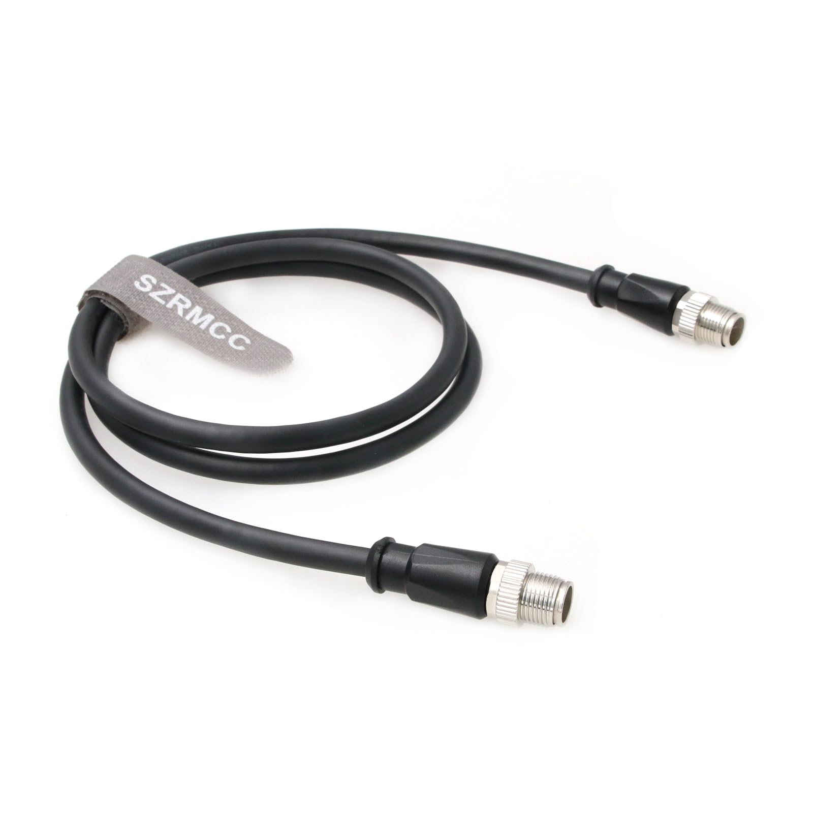 SZRMCC Câble Ethernet M12 X-Code 8 broches mâle vers mâle Cat7e Gigabit blindé étanche pour capteurs de vision de caméra industrielle Basler Cognex (3m)