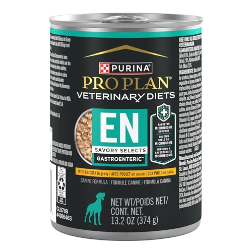 Pro Plan Veterinary Diets Purina EN Savory Selects Gastroenteric with Chicken in Gravy Canine Formula Gastrointestinal Dog Food - (Pack of 12) 13.2 oz. Cans