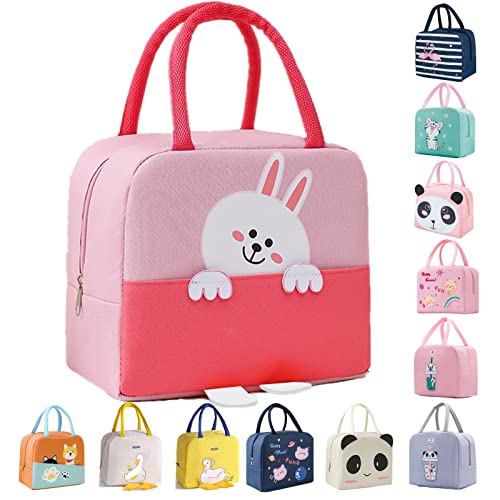 WUWYOUWL Lunch Bag,Cute Carton Insulated Lunch Box,Reusable Lunch Cooler Bags,Waterproof Lunchbag