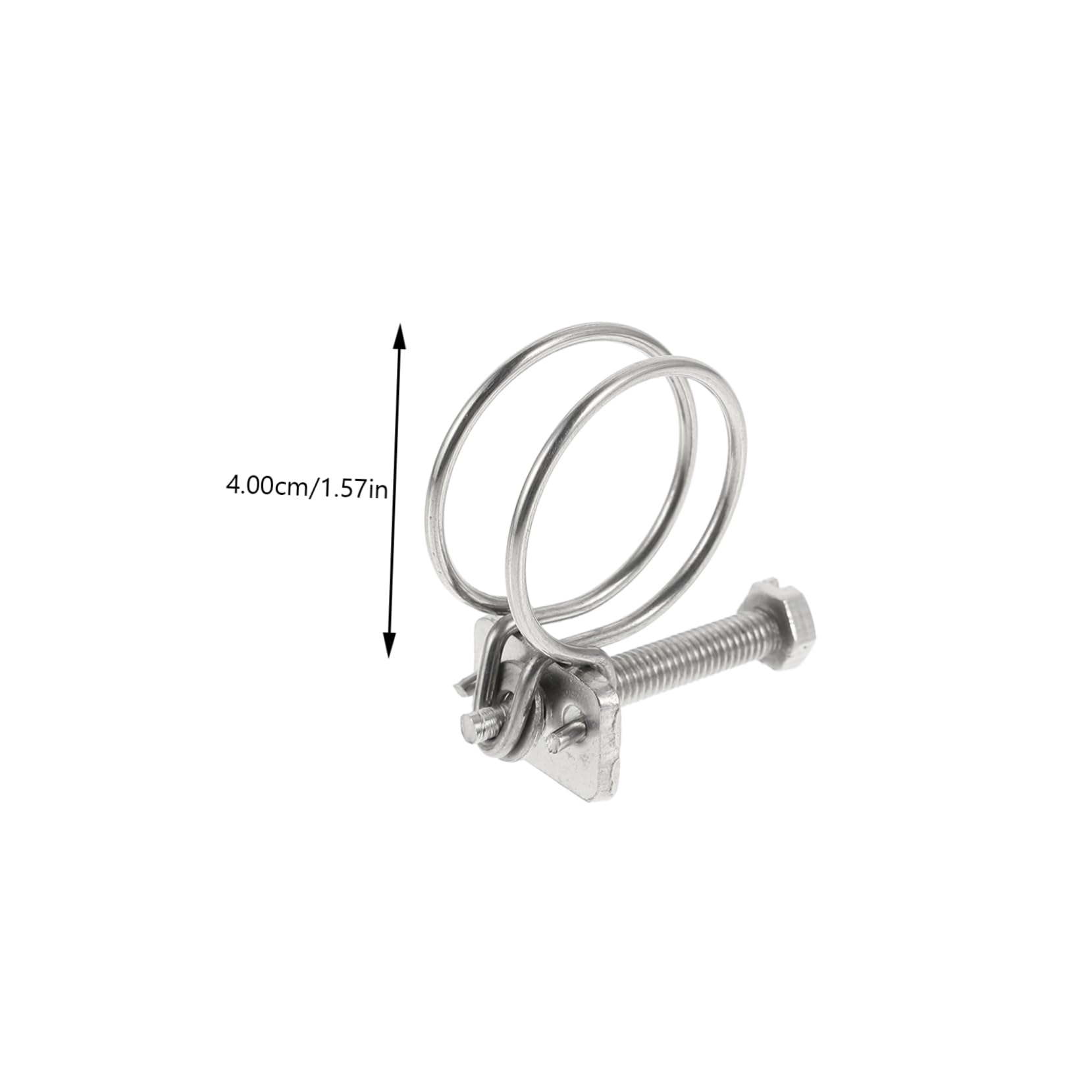 HOUDERCO Stainless Steel Clamp Kit 10pcs Double Wire Hose Clamps Large Size for Water Hoses Wire Clamps Fasteners