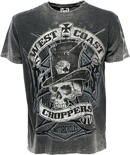 West Coast Choppers t shirt coton confortable anti déformation style chopper