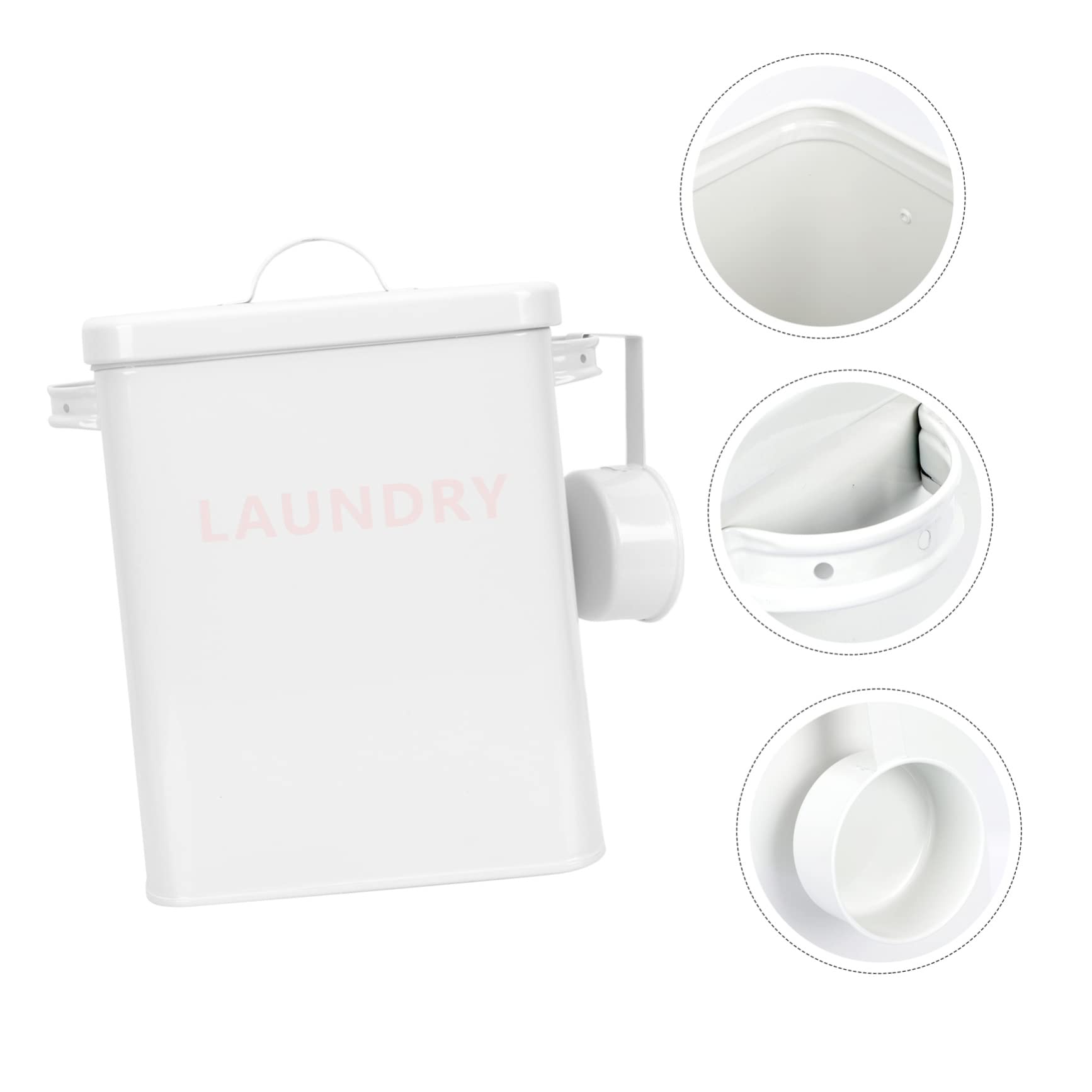 WOFASHPURET Household Storage Box with Laundry Holder for Washing Tablets and Modern Farmhouse Design for Laundry Room Organization