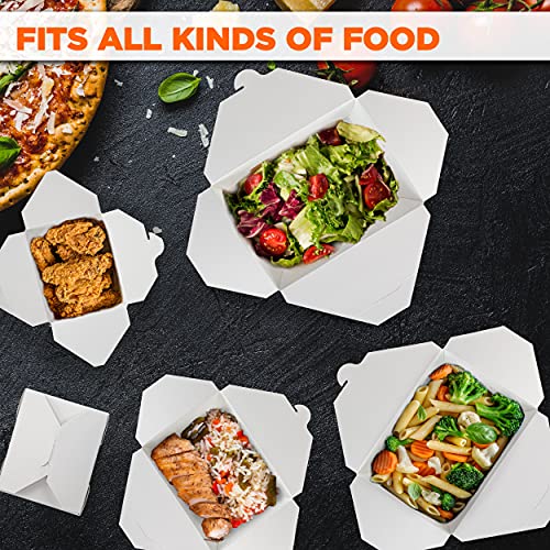image for Fit Meal Prep [30 Pack] 76 oz Paper Take Out Containers 8.6 x 6.3 x 2.