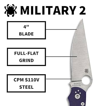 Amazon.com: Spyderco Knives Military 2 Compression Lock