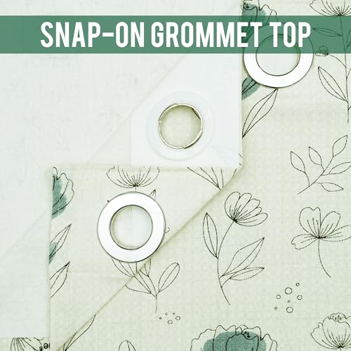 Image of Story@Home Cotton Curtain | Window Curtains 5 Feet Long Set of 2 | Floral Printed | Bohemian Curtain | Room Darkening Curtains for Living Room | (116 X 152 Cm, Ivory /Teal)