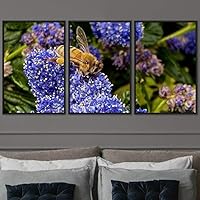 3 Piece Framed Canvas Wall Art Colorful Bee Insects Canvas Prints Home Artwork Decoration for Living Room,Bedroom - 16