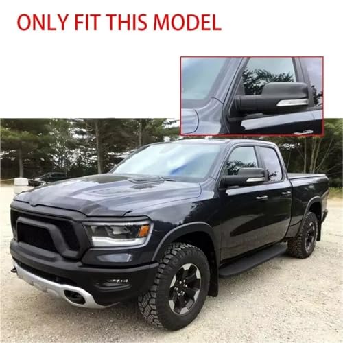 Couvercle rétroviseur extérieur Dodge Ram 1500 noir brillant - 5