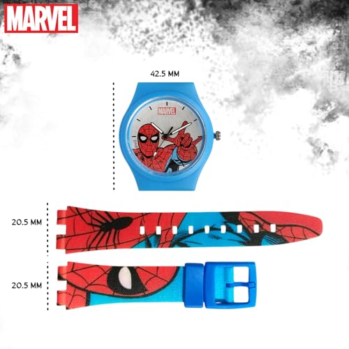Image of Marvel Spider Man Kids Analog Wrist Watch for Boys | Soft Silicone Strap | Lightweight Comfortable Watch for Children | Adjustable Buckle Casual Daily Wear Watch for Kids
