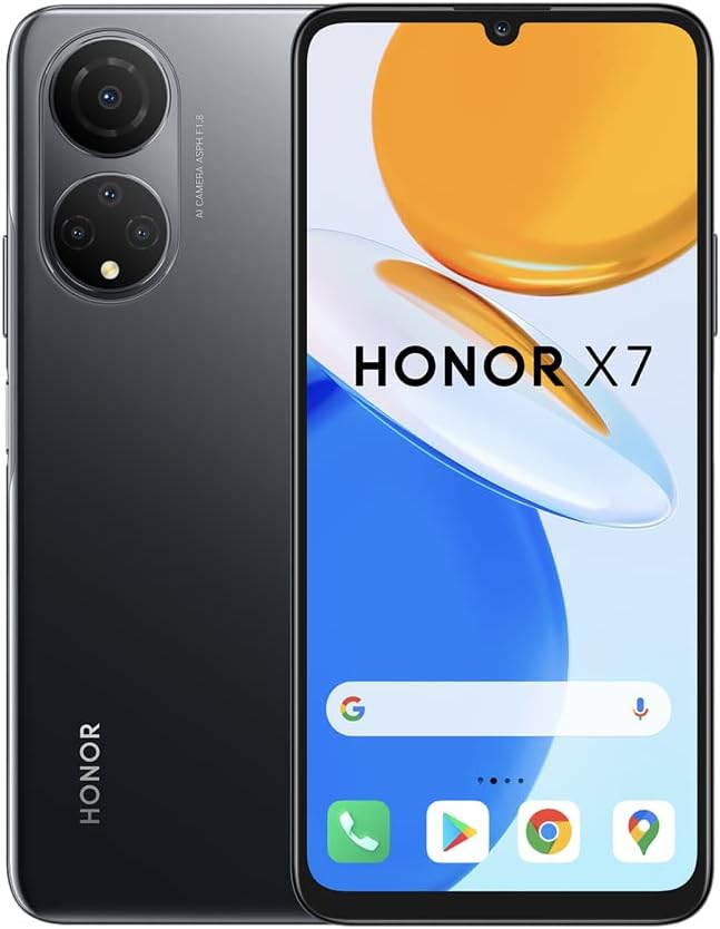 HONOR X7 Smartphone Android 11, 4GB RAM + 128GB Storage, 6.47” FullView Screen with 90Hz Smooth Display, 48MP Rear Quad Camera, 5000mAh High Capacity Battery (Renewed)