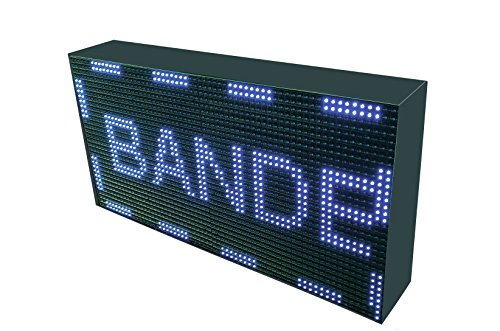 PANTALLA LED PROGRAMABLE LETRERO LED PROGRAMABLE CARTEL LED PROGRAMABLE ROTULO LED PROGRAMABLE (64 * 32 cm, BLANCO) PROGRAMMABLE LED SIGN PROGRAMMABLE LED DISPLAY
