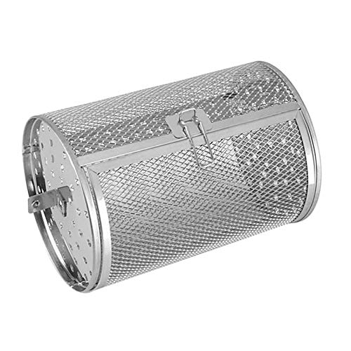 U/ D Stainless Steel Rotisserie Grill Drum Oven Basket Oven Roast Baking Rotary Indoor Outdoor (140x180mm)