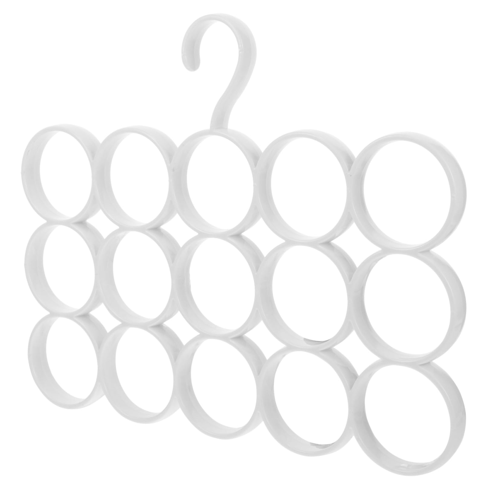 OUNONA Ring Scarves and Ties Rack Multifunctional Wardrobe Storage Organizer for Scarves Belts Ties and Leggings Space Saving Design for Closet Organization