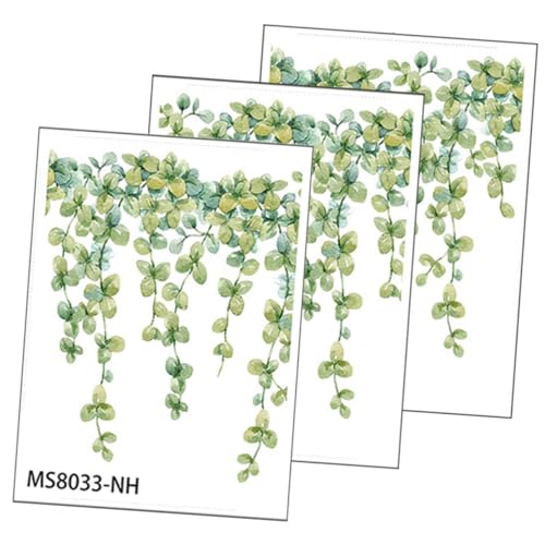 Vinilos Decorativos de Hojas Eucalipto 30x40cm Set 3 Pzs