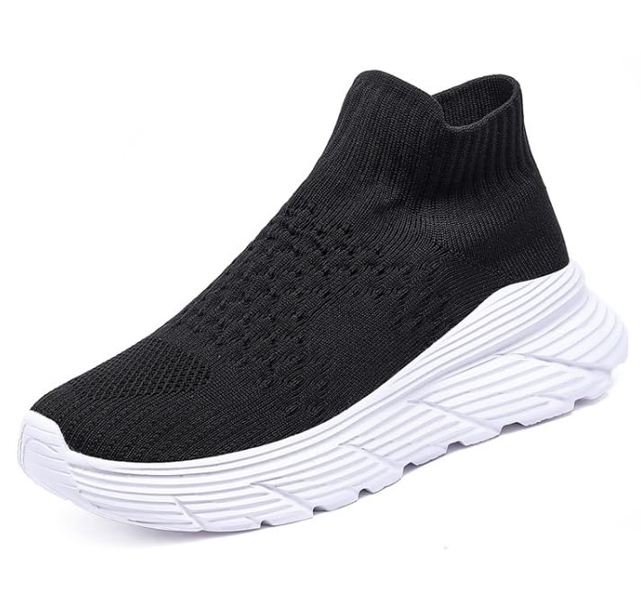 Men's Lightweight Breathable Slip-On High Top Sneakers for Spring, Summer, and Autumn - Soft Sole Comfy Jogging Shoes4