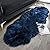 Ashler Soft Faux Sheepskin Fur Chair Couch Cover Navy Blue Area Rug for Bedroom Floor Sofa Living Room 2 x 6 Feet