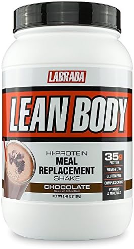 LABRADA Nutrition – Lean Body High Protein Meal Replacement Shake, Whey Protein Powder for Weight Loss and Muscle Growth, Chocolate, 2.47LB Tub Packaging May Vary