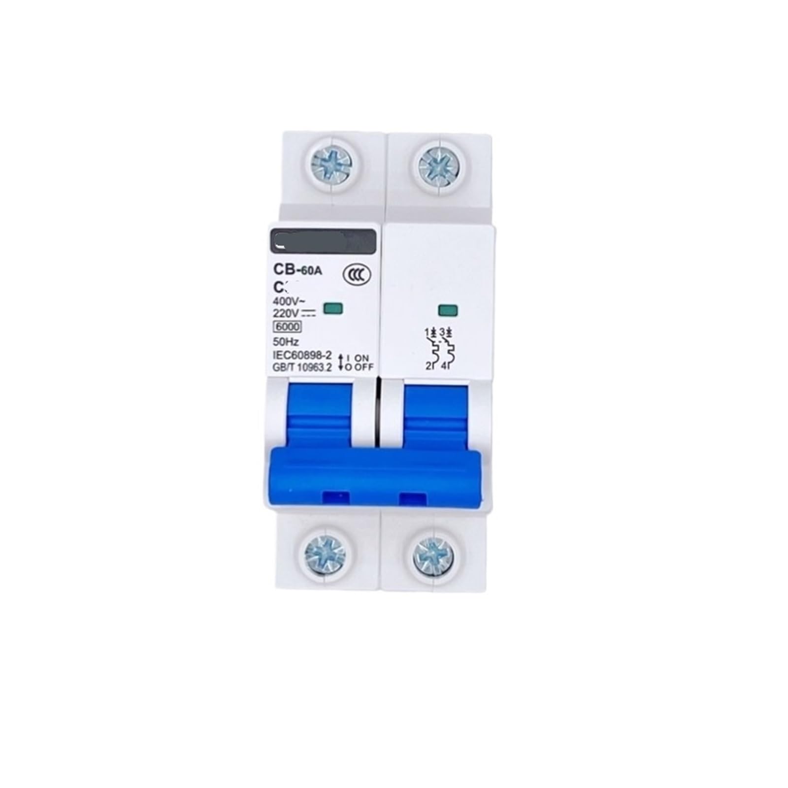 VSPPJYFG 2P AC/DC Circuit Breaker CB-60A for Communication Vehicles 1A 2A 3A 4A 6A 32A 40A(4a)