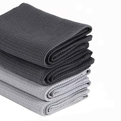 xiaomin Geschirrhandtuch-Set aus 100 % Baumwolle, Waffelgewebe, 45.7 x 66 cm, großes Geschirrhandtuch, Stoffservietten…