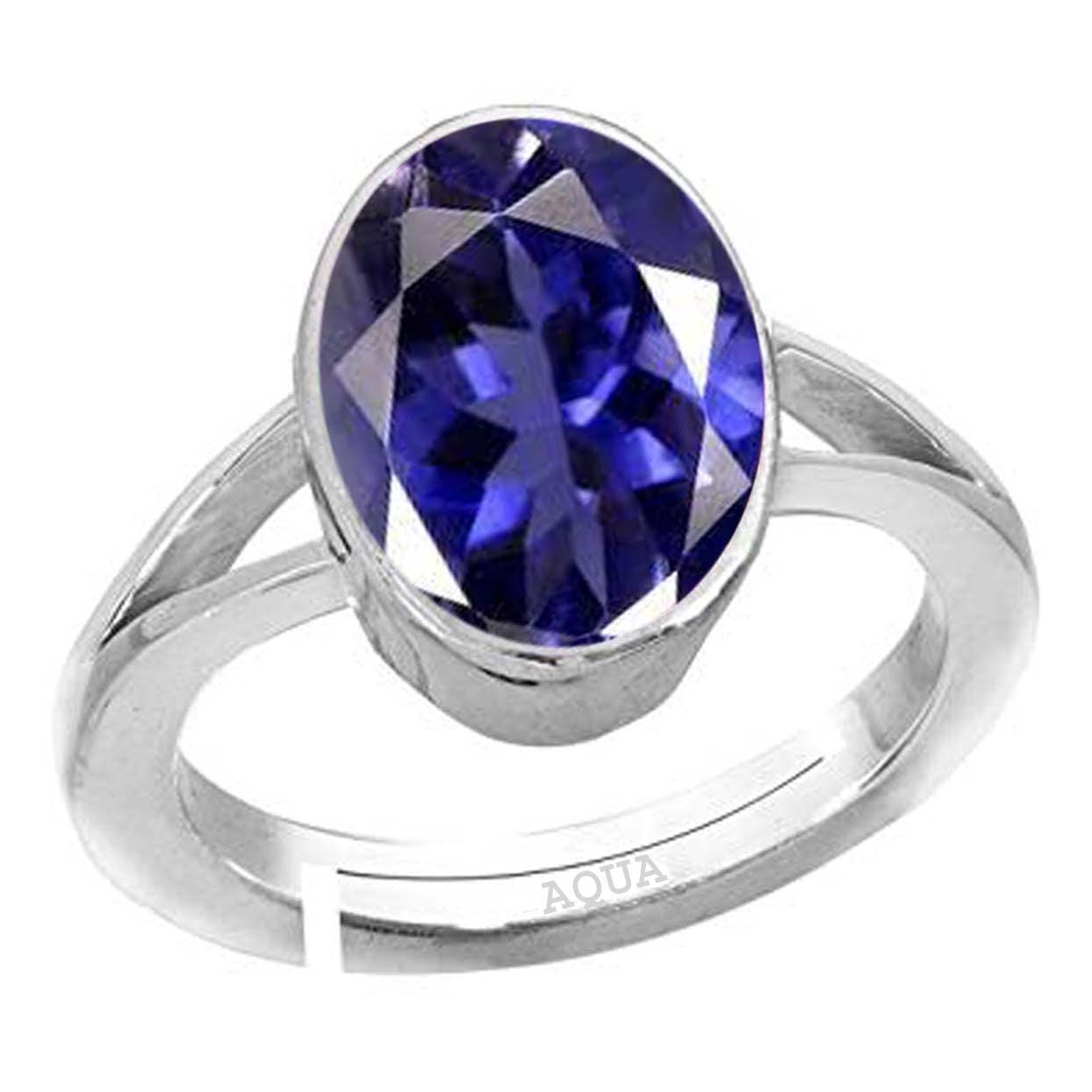Aquagems Iolite/Neeli 6.25 Ratti or 5.5 Carat Astrological Certified Natural Gemstone bis Hallmark 925 Sterling Silver Adjustable Ring for Women - 3v3625 (B09L763BMR) Amazon Price History, Amazon Price Tracker