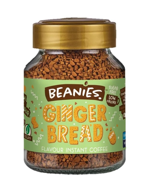 Beanies Gingerbread Flavour Instant Coffee, Sugar Free, Low Calorie, 50g