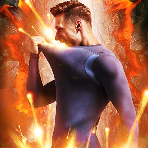 Ouruikia Men's Thermal Underwear Shirts Modal Thermal Tops Sports Thermal Base Layer Tops4