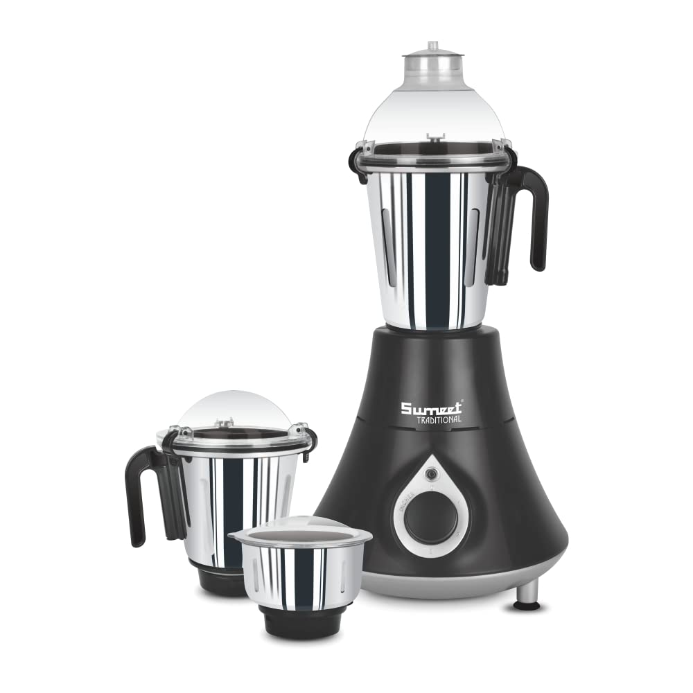 Sumeet Traditional Zenith 950 Watt Mixer Grinder with Leak proof 3 Jars (Liquidizing, Wet Grinding and Chutney Jar), Stainless Steel blades-picture-21