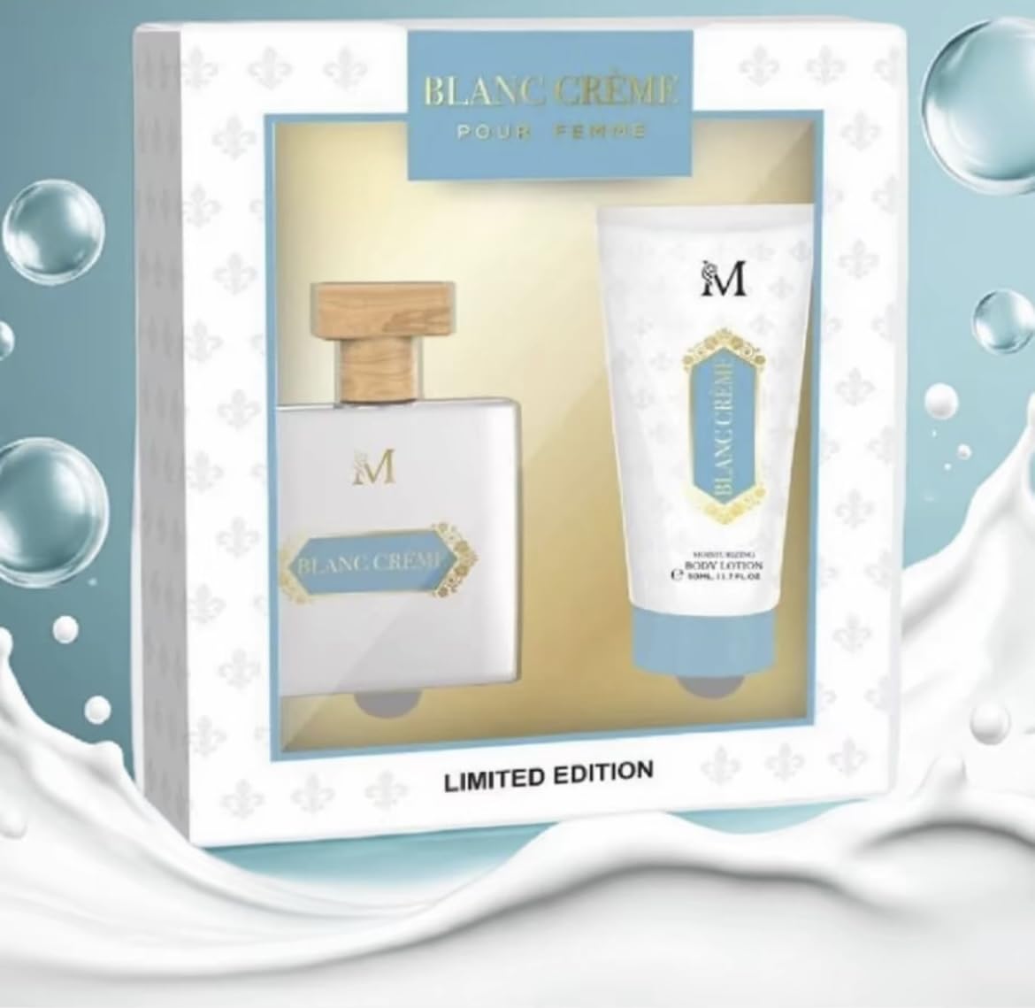 Almaprofshop set Montage Blanc Crème Cofanetto Regalo Eau de Parfum 50 ml + Body Lotion 50 ml offerta latte bianco