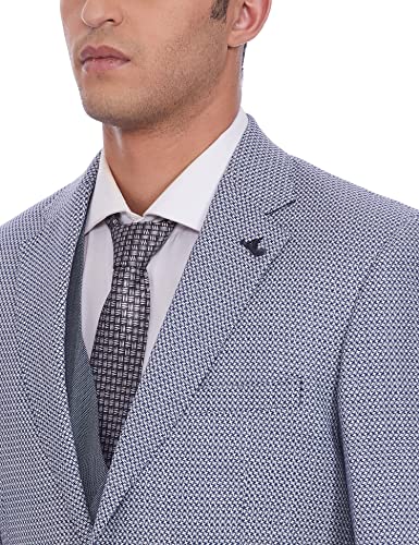 Image of Raymond Wool Blend Men's Full Sleeve Contemporary FIT Dark Blue Formal Suit