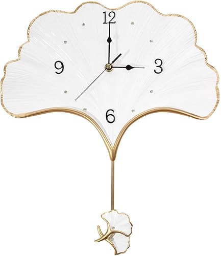 Elegante reloj de pared con péndulo, funciona con pilas, silencioso, único, decorativo para el hogar, relojes colgantes para sala de estar, cocina,