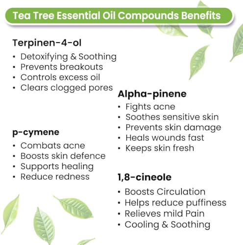 Image of KEYA SETH AROMATHERAPY Tea Tree Body Oil - Moisturising, Anti Acne, Cleansing, Soothing & Purifies Skin; Non-Sticky, Quick-Absorbing 400ml