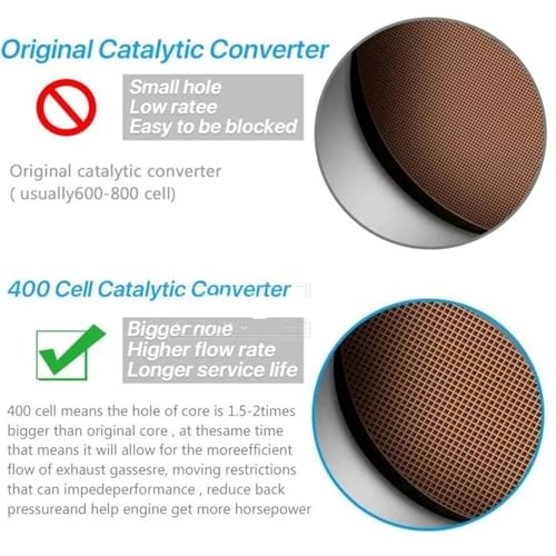 Convertidor catalítico universal de 63 mm en acero inoxidable para gases de escape 4