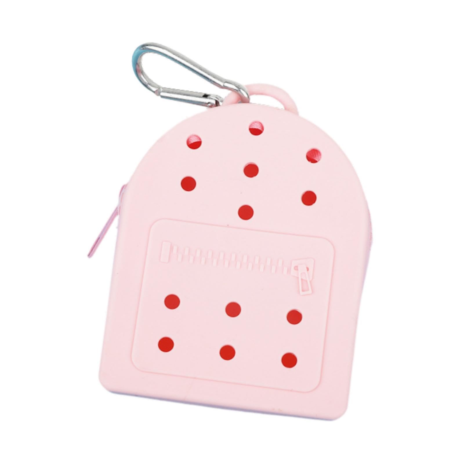 Silicone Wallet Waterproof Zipper Small Storage Bag Lightweight Womens Purse Pink-image-40