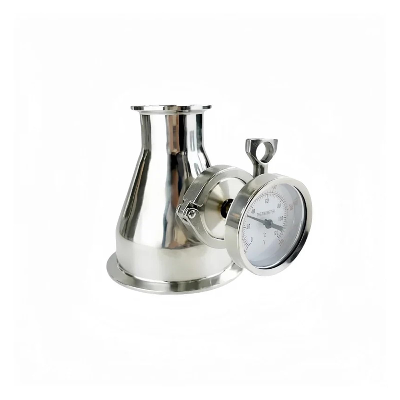 Hkvtvcypya 3Inchx4inch Set 2"*4"/3"*4" Tri-Clamp Reducer With 19Mm Od50.5mm Thermometer