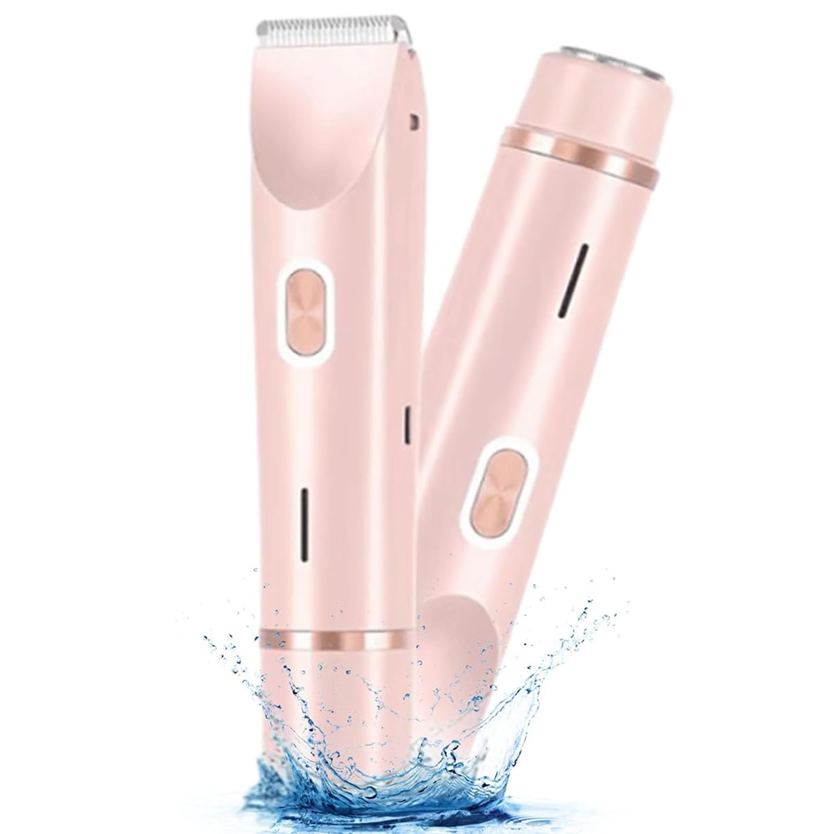 Breezelly Shaver,Comfort 2 in 1 Electric Lady Shaver,Wet & Dry Rechargeable & Hypoallergenic for Face, Arms, Legs (Pink)
