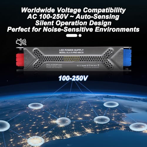 Image of 24V 60W Ultra Slim LED Transformer 100-250V AC to DC 24V Quiet Low Volt Power Supply Constant Voltage Driver Adapter for LED Strip Lights, Wall Lamp